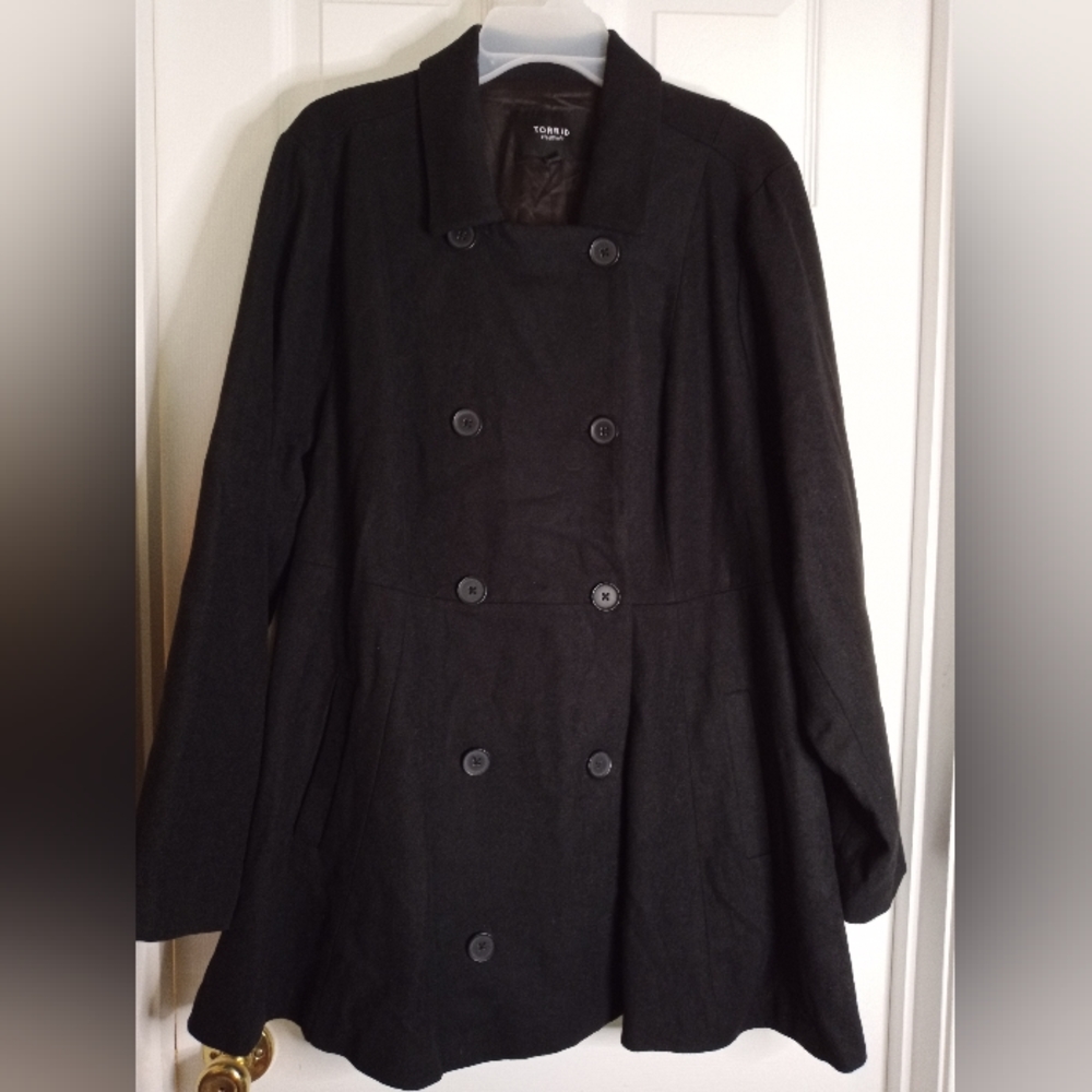 Torrid Black Pea Coat